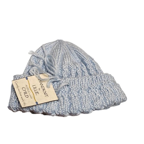 Lot Of 2 Pro‎ Goleem Blue Teddy Bear Satin Minky Security Blanket Lovey Knit Hat - Picture 7 of 12